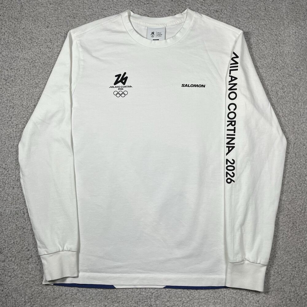 Salomon Shirt Men S Long Sleeve Winter Team Olympics Milano Cortina 2026 Graphic